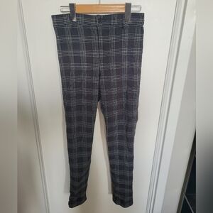 Garage Black Plaid Pants, Size M.
